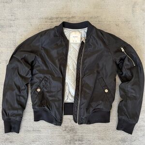 Pull&Bear Black Quilted Bomber Jacket